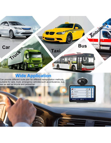 Navegador GPS NAVRUF 7" con mapas 2025 y alertas de ruta