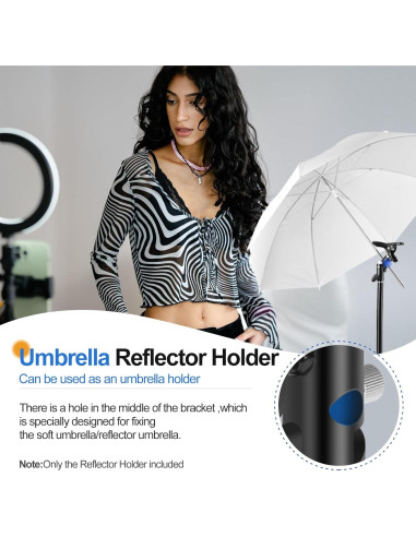 Soporte de Reflector EMART Abrazadera Metalica Paquete de 2