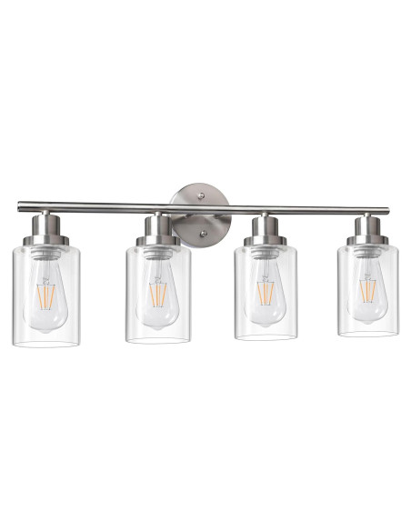 Aplique de Pared Unicozin 4 Luz Níquel Mate para Baño Aplique de Pared Unicozin 4 Luz Níquel Mate para Baño