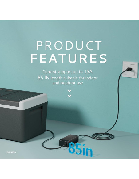 Adaptador CA EUHOMY CF-AC90W para Nevera Portátil 12V Adaptador CA EUHOMY CF-AC90W para Nevera Portátil 12V