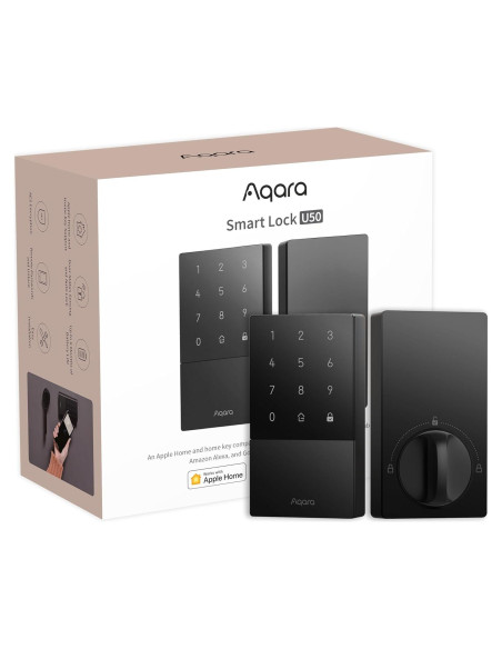 Cerradura Inteligente Aqara U50, Control Remoto, Negro Cerradura Inteligente Aqara U50, Control Remoto, Negro