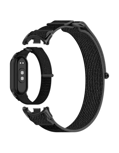 Correa de Nylon AWADUO para Xiaomi Band 9 y 8 - Negro y Gris