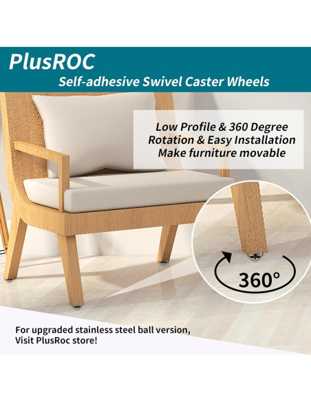 Ruedas Caster Autoadhesivas HUFATWINS 4 Piezas 3,8 cm Ruedas Caster Autoadhesivas HUFATWINS 4 Piezas 3,8 cm