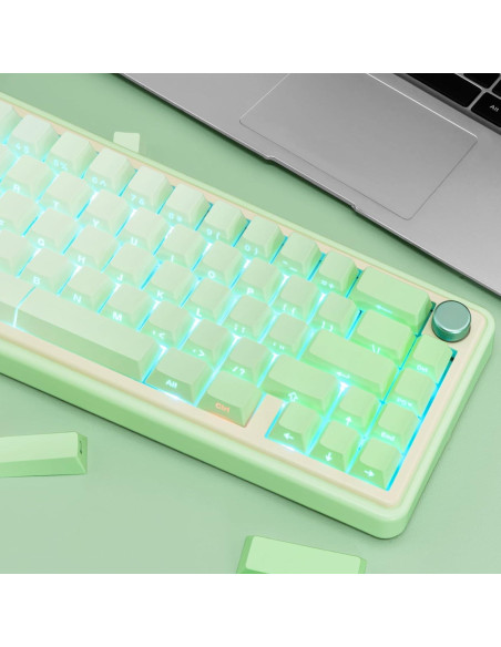 Juego de Teclas Mecánicas JOLINTAL 121 PBT Verde Gradiente Juego de Teclas Mecánicas JOLINTAL 121 PBT Verde Gradiente