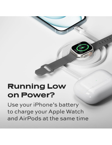 Cargador USB C 2-en-1 Statik MagStack - Compatible Apple Watch