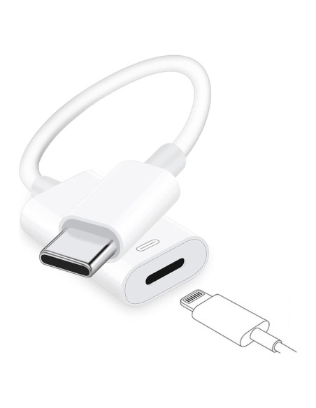 Adaptador Audio USB C a Lightning LecLooc para iPhone 16/15 Adaptador Audio USB C a Lightning LecLooc para iPhone 16/15