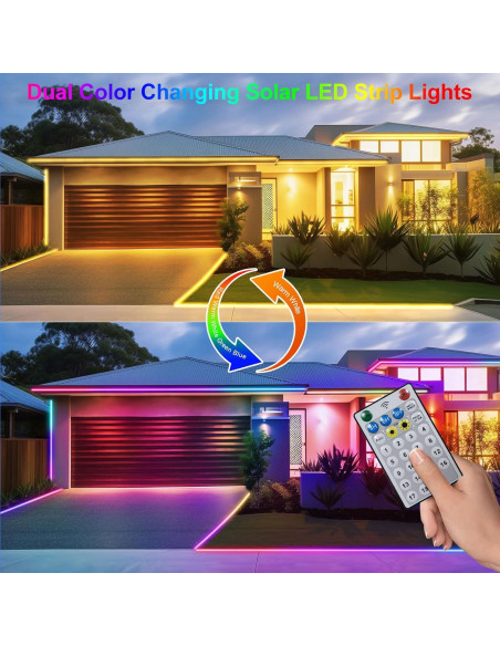Luces de tira LED solares ZAIYW 10m IP68 control remoto Luces de tira LED solares ZAIYW 10m IP68 control remoto