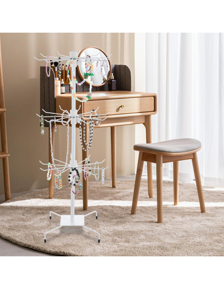 Soporte Giratorio de Joyería Lemecima 3 Niveles Blanco Soporte Giratorio de Joyería Lemecima 3 Niveles Blanco