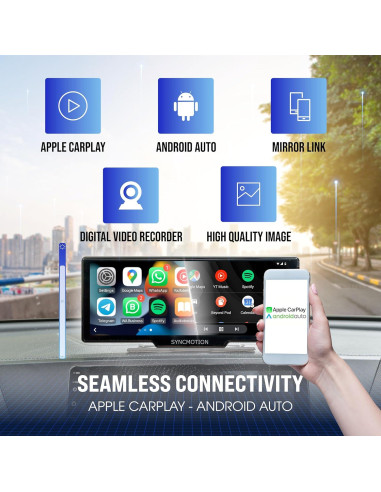 Monitor Inalámbrico SyncMotion 9.3" HD para Auto