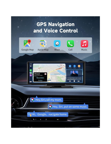 Pantalla Carplay Inalámbrica Kuayvan 10.26" Táctil 4K GPS Pantalla Carplay Inalámbrica Kuayvan 10.26" Táctil 4K GPS