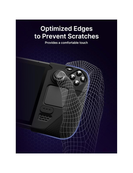 Funda de Silicona JSAUX para Steam Deck OLED/LCD - Negro Funda de Silicona JSAUX para Steam Deck OLED/LCD - Negro