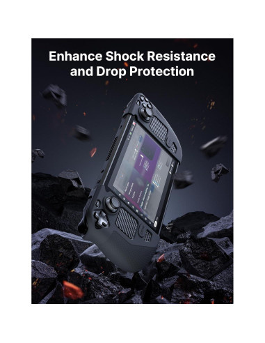 Funda de Silicona JSAUX para Steam Deck OLED/LCD - Negro