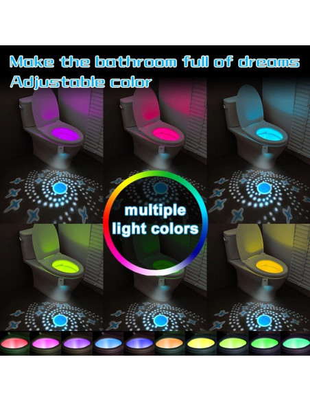 Luz Nocturna LED para Inodoro AVEKI con Sensor de Movimiento Luz Nocturna LED para Inodoro AVEKI con Sensor de Movimiento