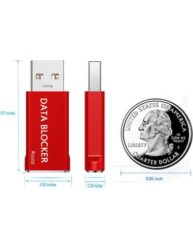 Bloqueador USB USKYT Mini Rojo - Protección contra Hackers