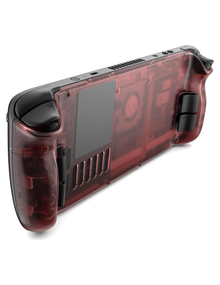 JSAUX Carcasa Trasera Transparente para Steam Deck - Rojo JSAUX Carcasa Trasera Transparente para Steam Deck - Rojo