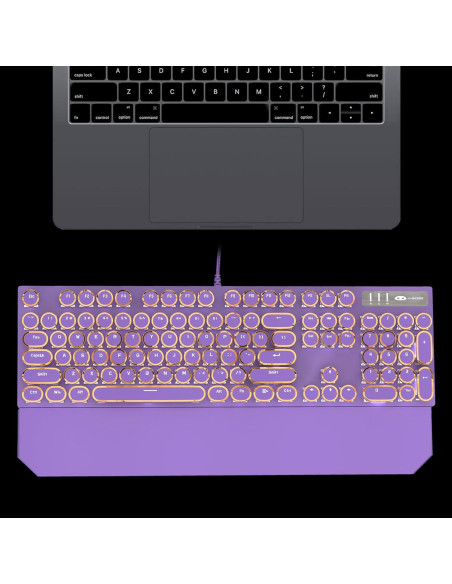 Teclado Mecánico Camiysn Retro Morado 104 Teclas USB Teclado Mecánico Camiysn Retro Morado 104 Teclas USB