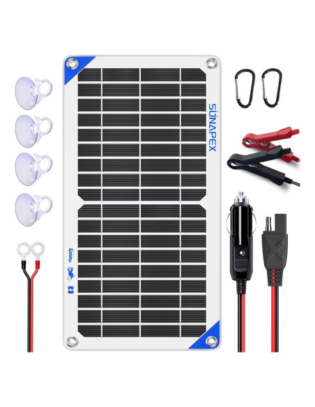 Cargador Solar SUNAPEX 10W 12V Portátil Impermeable Cargador Solar SUNAPEX 10W 12V Portátil Impermeable