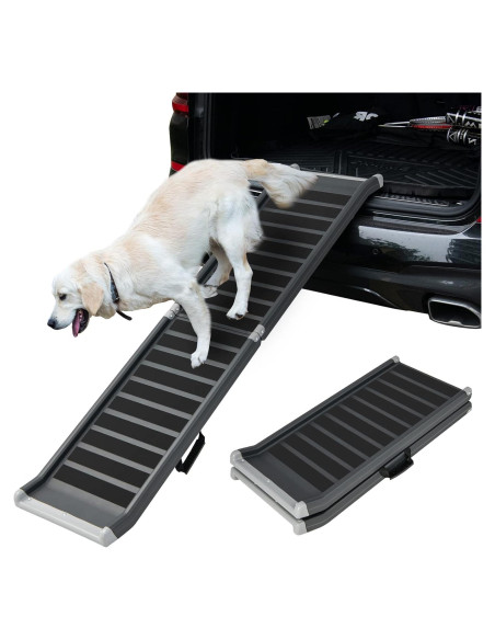 Rampa Plegable para Perros Giantex 160 cm Antideslizante Negra Rampa Plegable para Perros Giantex 160 cm Antideslizante Negra