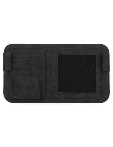 Organizador de Visera de Coche Povtii Negro Multifuncional