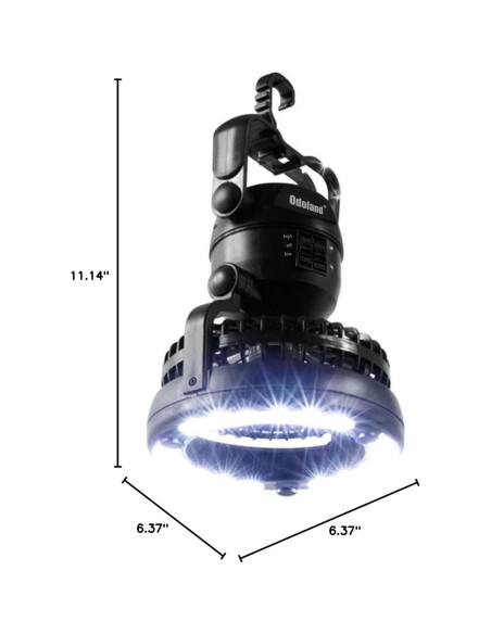 Linterna LED Odoland con Ventilador Plegable para Camping Linterna LED Odoland con Ventilador Plegable para Camping