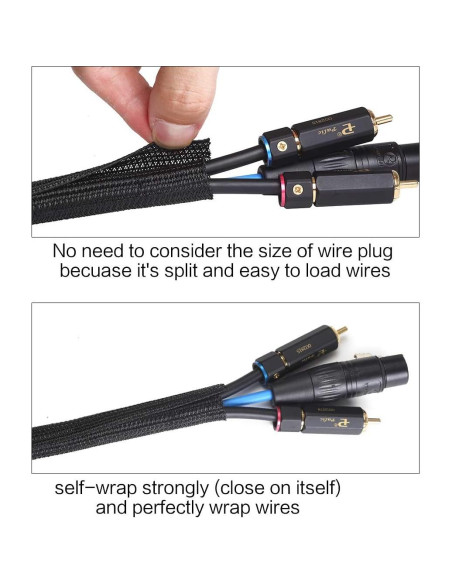 Protector de Cable Alex Tech 3,05m 1,27cm Negro Protector de Cable Alex Tech 3,05m 1,27cm Negro