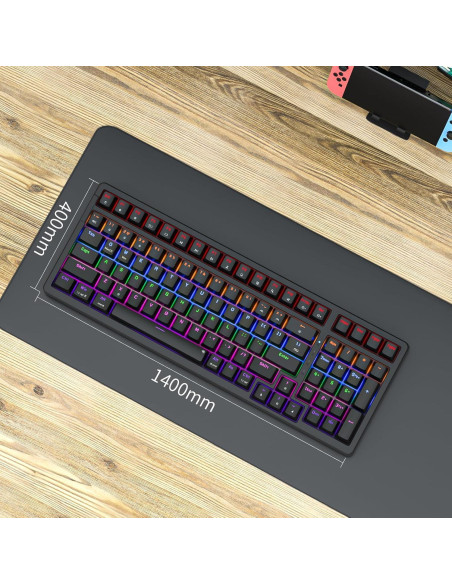 Teclado Mecánico Gaming Newmen GM328, 100 Teclas, LED RGB Teclado Mecánico Gaming Newmen GM328, 100 Teclas, LED RGB