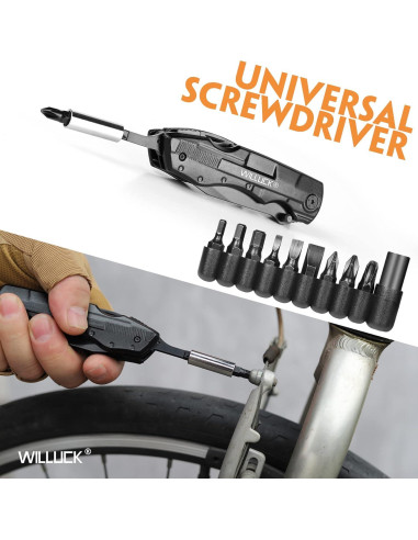 Cuchillo Multitool WILLUCK 9 en 1 para Camping y Emergencias