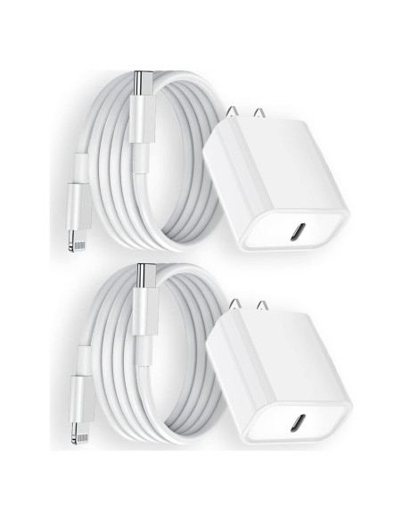 Cargador Rápido 20W USB-C + Cable Lightning 2Pack Cargador Rápido 20W USB-C + Cable Lightning 2Pack