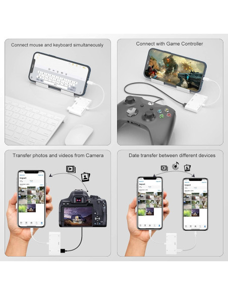 Adaptador Lightning a HDMI 6 en 1 FEINODI para iPhone Adaptador Lightning a HDMI 6 en 1 FEINODI para iPhone