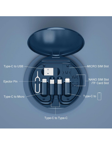Adaptador USB C YANZIE con cable y soporte para SIM
