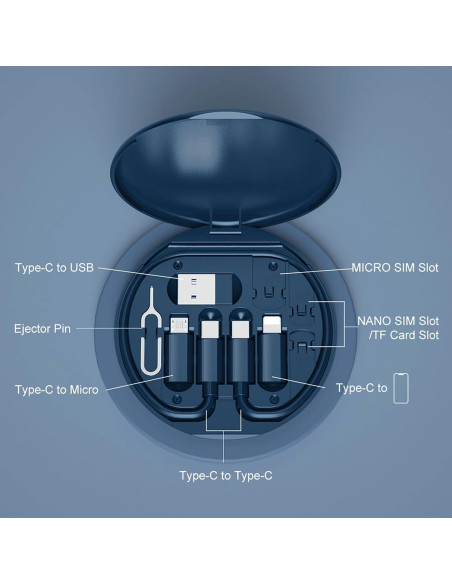 Adaptador USB C YANZIE con cable y soporte para SIM Adaptador USB C YANZIE con cable y soporte para SIM