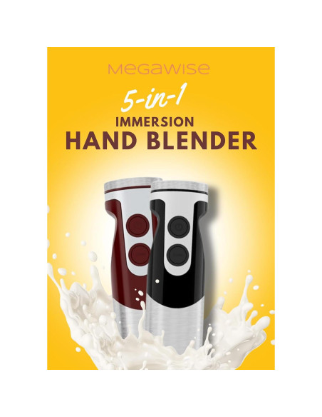Batidora de Inmersión MEGAWISE 5 en 1 400W 12 Velocidades Batidora de Inmersión MEGAWISE 5 en 1 400W 12 Velocidades