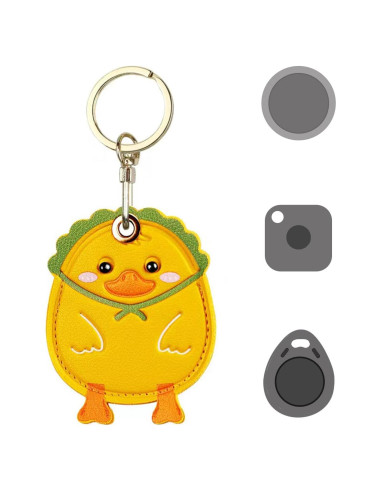 Funda de Cuero para AirTag y SmartTag VBANU - Diseño Patito