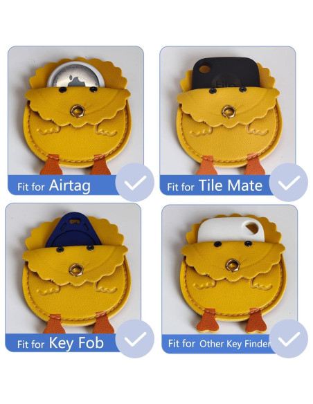 Funda de Cuero para AirTag y SmartTag VBANU - Diseño Patito Funda de Cuero para AirTag y SmartTag VBANU - Diseño Patito