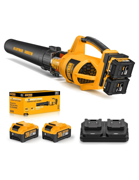 Soplador de Hojas Inalámbrico Alloyman 40V 500CFM Ligero Soplador de Hojas Inalámbrico Alloyman 40V 500CFM Ligero