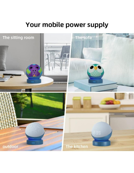 Base de Batería Liboer para Echo Dot 5ta y Homepod Mini Azul Base de Batería Liboer para Echo Dot 5ta y Homepod Mini Azul