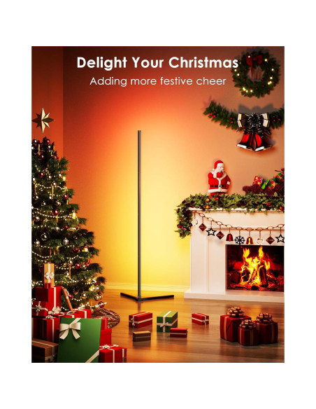 Lámpara de Pie LED RGB CCACC 165 cm Control Remoto APP Lámpara de Pie LED RGB CCACC 165 cm Control Remoto APP