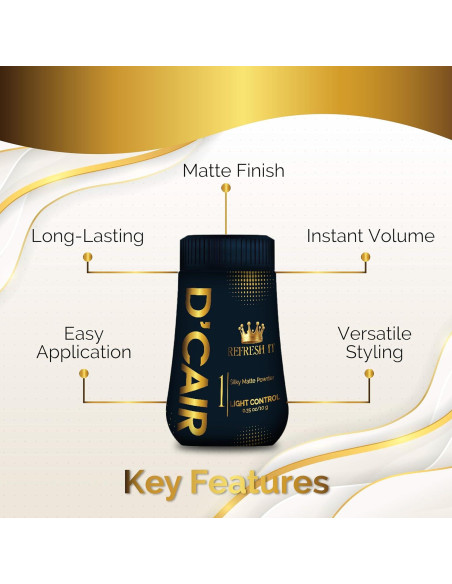 D'Cair Polvo de Estilo - Volumen y Textura para Cabello