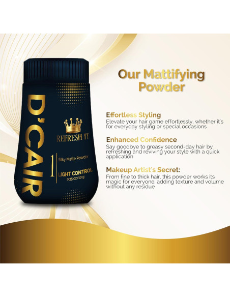 D'Cair Polvo de Estilo - Volumen y Textura para Cabello
