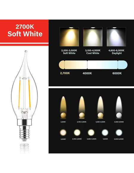 Bombillas LED Candelabra Dimmable Sengled CA10 40W 24 Pzas Bombillas LED Candelabra Dimmable Sengled CA10 40W 24 Pzas