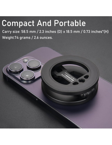 Soporte para teléfono magnético doble ZELNOOX MS-01 Negro