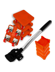 Juego de Mover Muebles Loyala 9 Piezas Naranja 308 kg