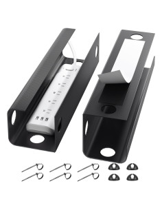 Yecaye Bandeja de Gestión de Cables 80 cm Negro