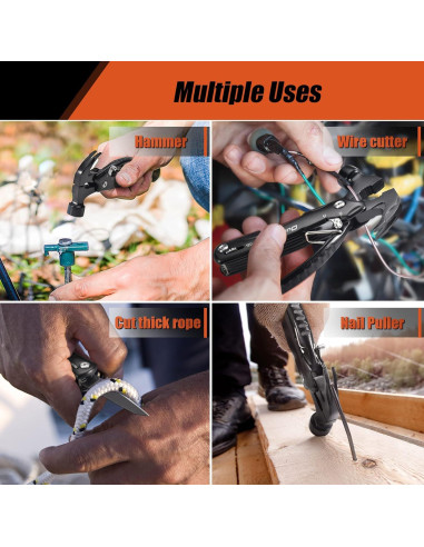 Martillo Multiherramienta Dusor 12 en 1 para Camping