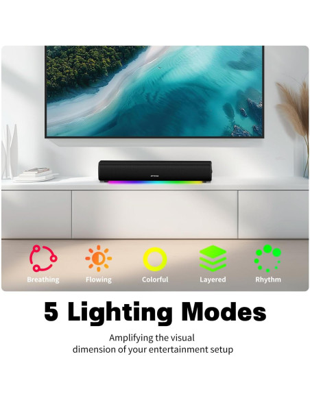 Barra de Sonido Rythflo SK300 Li 40.6 cm Bluetooth con Bajo Barra de Sonido Rythflo SK300 Li 40.6 cm Bluetooth con Bajo
