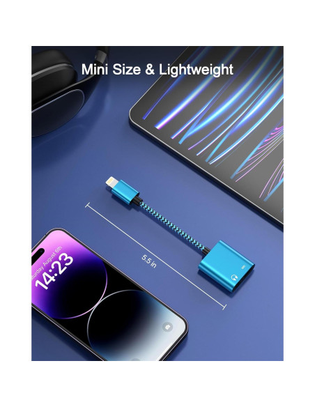 Adaptador 2-en-1 Lightning a 3.5mm + Carga para iPhone Adaptador 2-en-1 Lightning a 3.5mm + Carga para iPhone