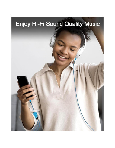 Adaptador 2-en-1 Lightning a 3.5mm + Carga para iPhone