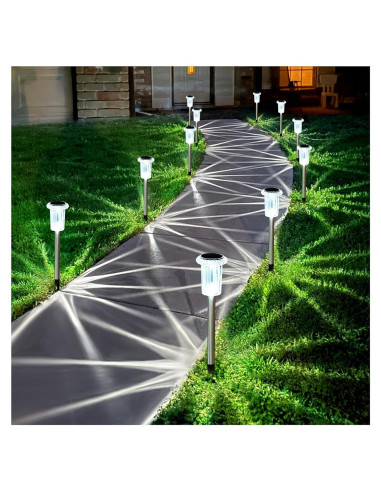 Luces de Camino Solares Gorrzai 10 Unidades LED IP65 Blanco Frío