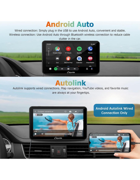 Carpuride Estéreo 7" HD Bluetooth con Carplay y GPS Carpuride Estéreo 7" HD Bluetooth con Carplay y GPS