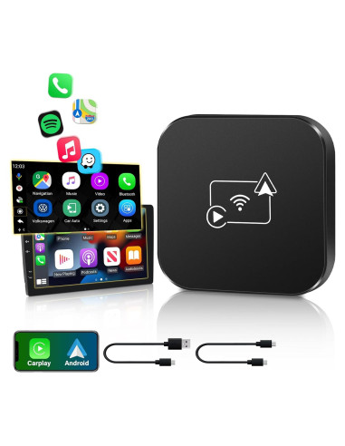 Adaptador Inalámbrico Jelkuz CP12 CarPlay y Android Auto